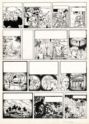 Jacques Martin | Lot 436 - Alix, La griffe noire, planche originale à l’encre de chine pour cet album paru en 1959 chez Dargaud. | Septimus