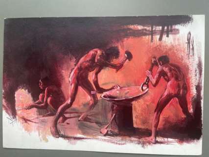 Follet, René - 1 Original colour drawing - Les Grecs | Catawiki