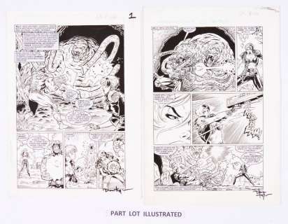 Motormouth & Killpower #9 (1992). Four original artworks, pgs 1, 2,… | Comic Book Auctions ltd
