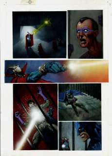 Carl Critchlow - Batman/Judge Dredd: the Ultimate Riddle P 9 (All Painted! the Riddler Gets Killed on This Very Page!) 1995