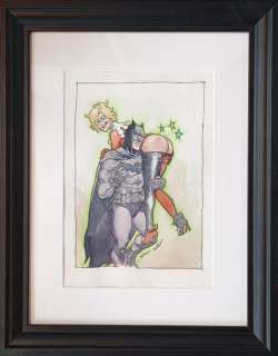 Bleda, Sergio - 1 Watercolour - Dark Justice: Batman’s Playful Punishment - Exhibited | Catawiki