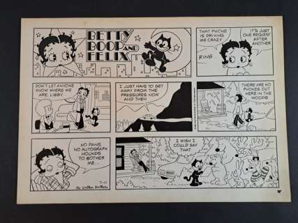 The Walker Brothers - 1 Original page - Betty Boop and Felix - 1982 | Catawiki