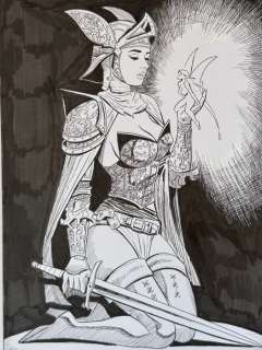 Candita, Giuseppe - 1 Original drawing - La Fata e la Paladina - La Fata e la Paladina - 2025 | Catawiki