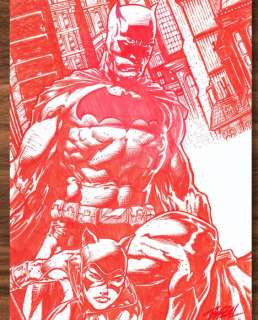 Angel Bazal - 1 Original drawing - Batman & Catwoman - Hand Signed | Catawiki