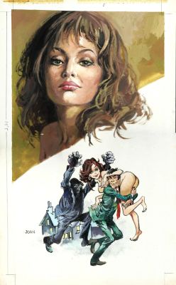 Rafael Cortiella | Original art – Drawing for movie cover: El tío del saco / Nadiuska – Cortiella | Origin Of Comics