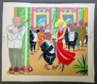 Studio Vandersteen - 1 Bleu de coloriage - Suske en Wiske - De apenkermis - 1967 | Catawiki