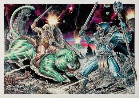 Giorgio Comolo - 1 Original colour drawing - Masters of the universe - He-Man and Skeletor - 2018 | Catawiki