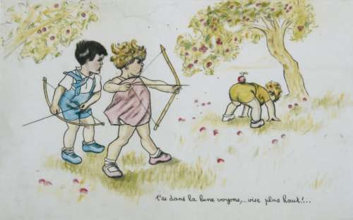 Germaine Bouret | Â« T’es dans la lune voyons...vise plus haut Â». Dessin Ã  | Tessier Sarrou