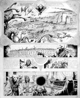 Druillet. | Â« Délirius Â». Encre de Chine noire pour la planche 38 de cette | Tessier Sarrou