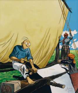 Le Gall. | Â« Théodore Poussin Â». Gouache et encre de Chine noire sur papier. | Tessier Sarrou