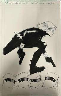 Continue Shopping | WEB OF BLACK WIDOW #1 LEE GARBETT ORIGINAL COVER ART | Scott’s Collectables