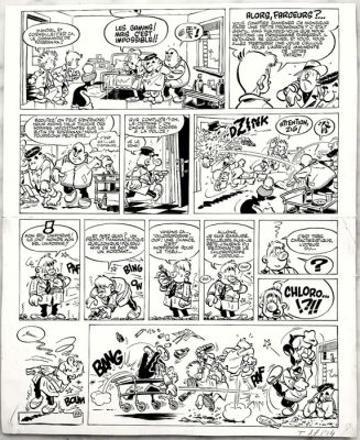 Greg - 1 Original page - Zig et Puce - La Pierrequi vole - pl. 53 - 1968 | Catawiki
