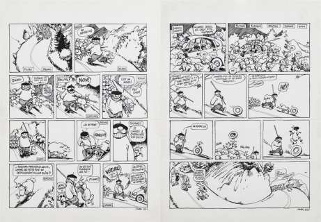 F’MURRR. Alp 13. Pl. 235A et 235B. Encre. 43 x 32,5 cm environ | Aponem