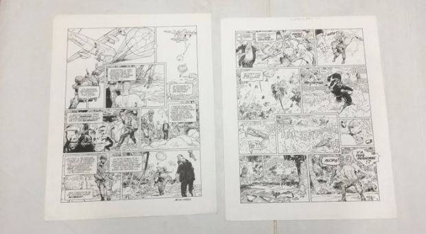 Parras, Antonio - 2 Original page - Le lièvre de Mars - Tome 5 - 1997 | Catawiki