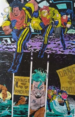 Whilce Portacio penciler / Dana Moreshead coloriste - 1 Original colour guide - X-Men - 1ère apparition de Bishop - 1991 | Catawiki