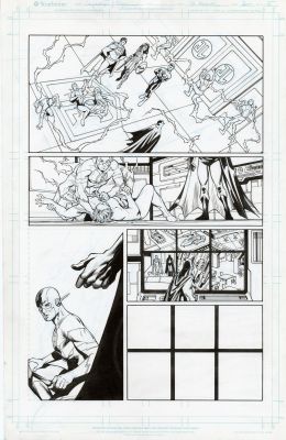 Aaron Lopresti | JUSTICE LEAGUE ANNUAL #2 pg.5 original art | Aaron Lopresti