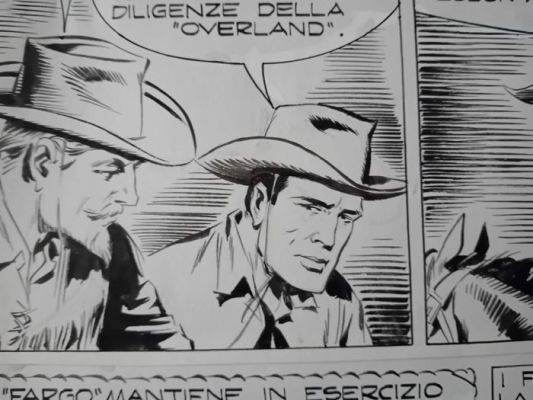Galep/Muzzi - 1 Original page - Tex - n. 74 "Sangue sulla pista" - 1966