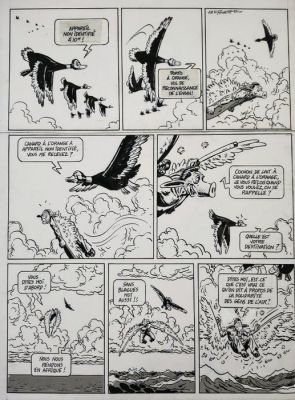 Rochette, Jean-Marc - 1 Original page - Edmond Le Cochon T - Va en Afrique - 1981