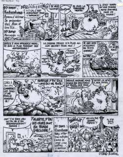 O GROJ Olivier  - Les Dragz  - Gag en une planche  - Encre de chine sur calque[...]