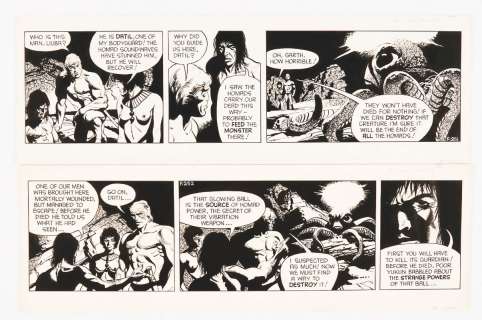 Garth: The People of the Abyss. 2 original consecutive artworks (1972) by Frank… | Comic Book Auctions ltd