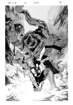 Continue Shopping | PLANET OF THE APES VS FANTASTIC FOUR #1 FRANCESCO MOBILI ORIGINAL COVER ART | Scott’s Collectables