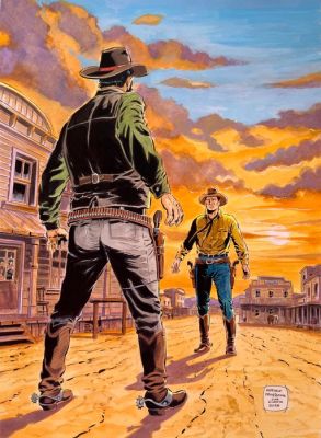 Della Monica, Raffaele - 1 Original colour drawing - Tex - il duello - 2026