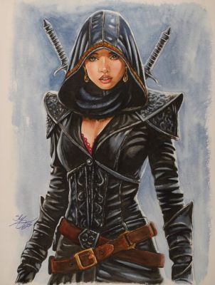 Sly - 1 Original drawing - Assassin girl - Assassin girl - 2026 | Catawiki