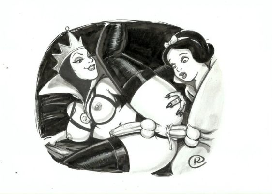 Ramis - 1 Original drawing - sexy girl - Snow White and Evil Queen - another erotic story | Catawiki