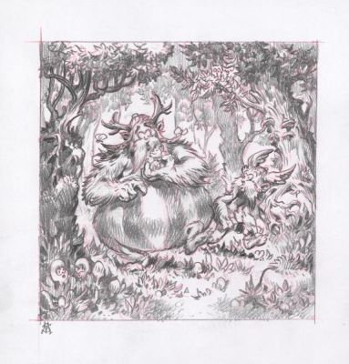 Stan Manoukian | Crayonné original préparatoire - Astérix et Obélix | Daniel Maghen