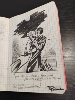 Palumbo, Giuseppe - 1 Original drawing - Diabolik - Marea Fucecchio - raccolta disegni su quaderno - 2008 | Catawiki