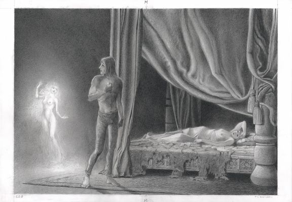 Paul & Gaëtan Brizzi | Tristan et Iseult - Illustration originale C28 | Daniel Maghen