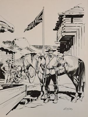 Ticci, Giovanni - 1 Original drawing - Gli amici di Tex: Jim Brandon | Catawiki