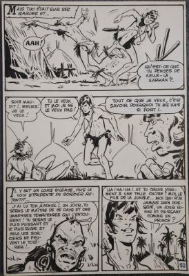 Stelio, Fenzo / Pratt, Hugo - 1 Original page - Tiki fils de la jungle | Catawiki