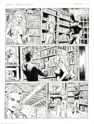 Laurenti, Mauro - 2 Original page - Dampyr #185 - "Il segreto di Amber Tremayne" - 2015 | Catawiki