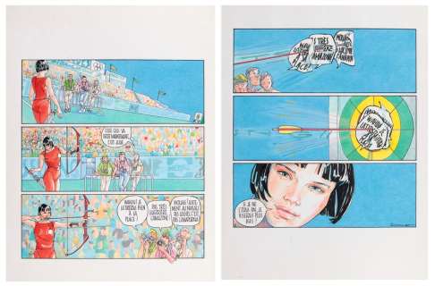 Dirat (Françoise) | Julie Le Blue Flower, ensemble de deux planches… | Millon