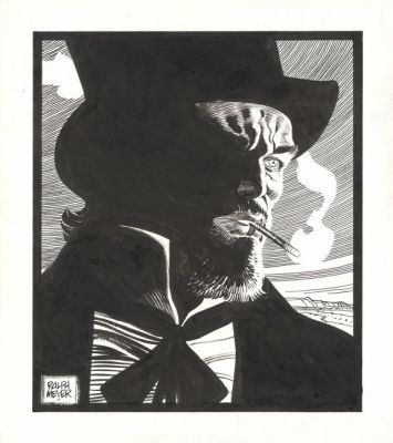 Ralph Meyer | Illustration originale inédite - Undertaker | Daniel Maghen