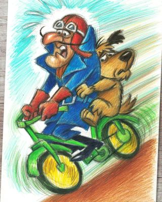 Vizcarra - Dick Dastardly et Muttley à vélo - Hand Signed - Original Pencil Artwork | Catawiki