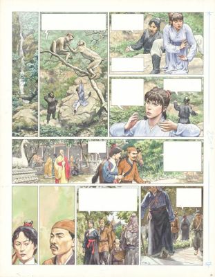 Vink | Planche originale n°31 - Le monastère du miroir précieux - Le Moine fou | Daniel Maghen