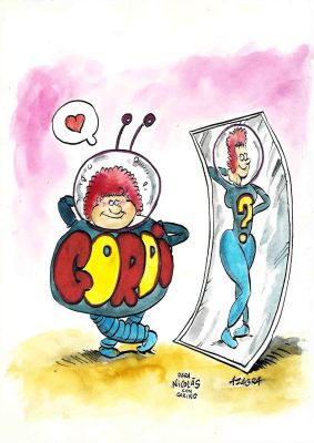 Carlos Azagra | Original drawing: Tribute to La Gorda de las Galaxias – Azagra y Revuelta | Origin Of Comics