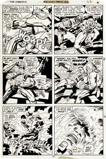 Jack Kirby, Mike Royer | Eternals #19 P 22 (Best Battle Pg in Book! Eternals: Ikaris Battles Druig! Very Last Kirby Eternals Issue!) 1977 | Romitaman