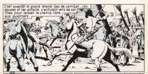 Le Rallic, Etienne | original plate  - Kit Karson  - (1960s) | Catawiki