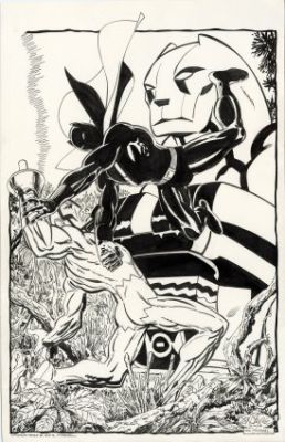 Byrne, John - BLACK PANTHER VS. KLAW Illustration | Metropolis Comics