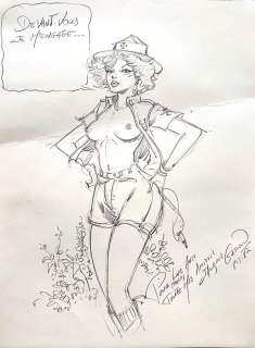 Géron | Illustration à la mine de plomb représentant… | Millon