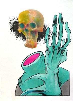 Matthew Allison | Skull Bat Glove | Athenaeum Comic Art
