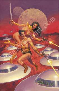 Greg Hildebrandt | Comic Book Cover Warlord of Mars Attacks Issue 5 Cover | Spiderweb Art Gallery