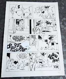 Colman, Stéphane - Original Plate in India ink  - Billy the Cat  - â€œSaucisse le terribleâ€  - (1996)
