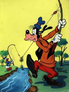 DISNEY  - Dingo et Donald Ã  la pêche  - Couverture du Journal de Mickey 438 de 1960 [...]