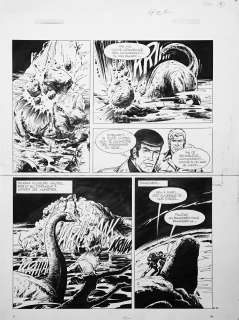 VANCE William  - Bob Morane  - Planche 15 du récit Le temple des dinosaures [...] | Vermot et Associés