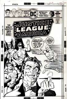 Ernie Chan - Justice League of America #125 Cover (Two-Face Wanting To Join the Jla! Superman, Aquaman, Hawkman, Green Lantern, the Flash!) 1975