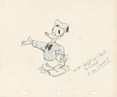 (WALT DISNEY STUDIOS) [DONALD DUCK / PANCHITO PISTOLES / ANIMATION] FRANK MC SAVAGE (1903-1998) Group of 7 Disney studio-related drawin | Swann Galleries